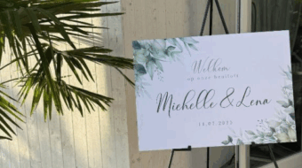 welkomsbordstatiefbruiloftbabyshower