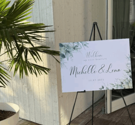 welkomsbordstatiefbruiloftbabyshower